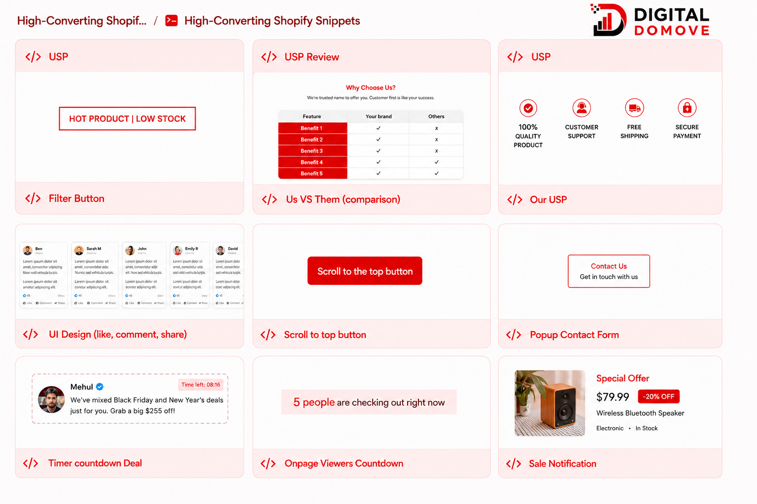 High Converting Snippets